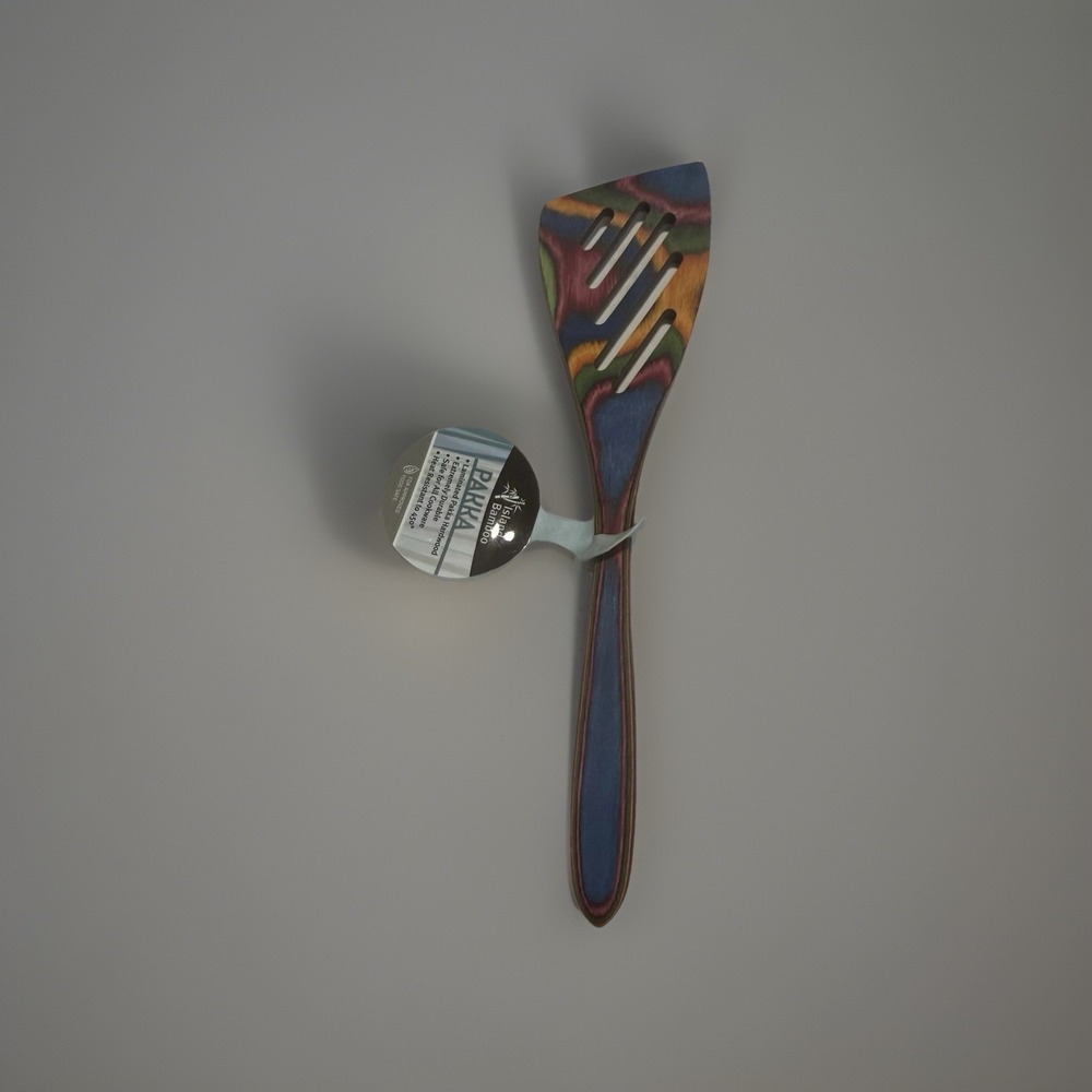 Island Bamboo PAKKA Multicolor Bamboo Spatula Cooking Utensil - 8.5" long